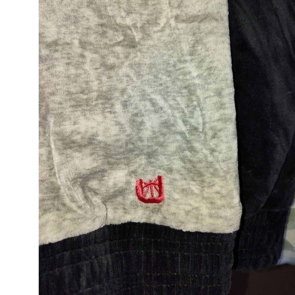 Vintage Detroit Pistons NBA Link Velour Track Jacket Grey Black Mens 2XL Zip‎ Up - Picture 5 of 5